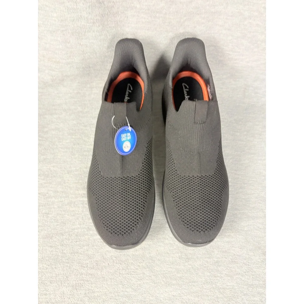 Clarks ClarksPro Free Step In Sneakers Mens 14 M Black Knit Slip On Comfort